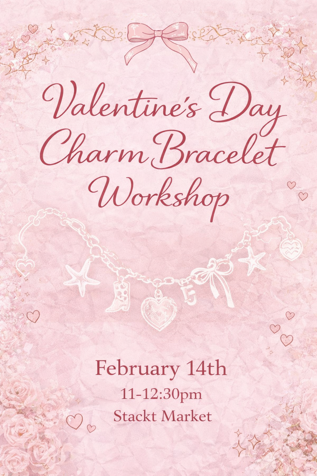 Valentine’s Day Charm Bracelet Workshop- February 14th