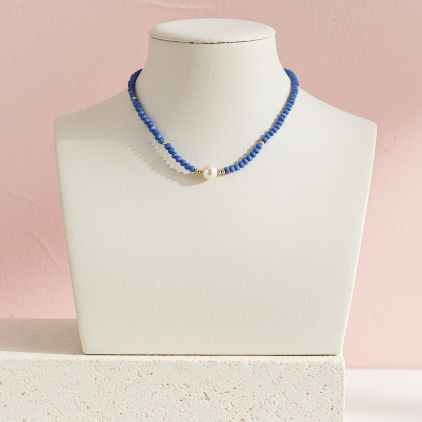 Azure Pearl Necklace