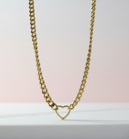 Luxe Heart Chain Choker