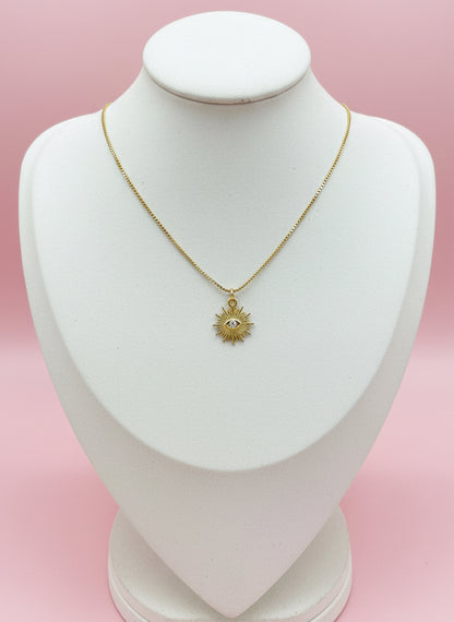 Evil eye star necklace