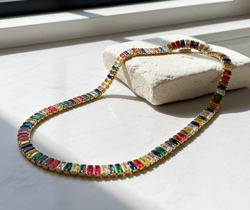 Multicolour Radiant Tennis Choker