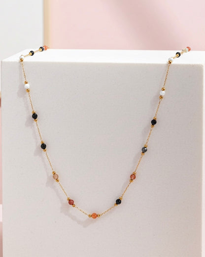 Agate Mixed Gemstone Necklace