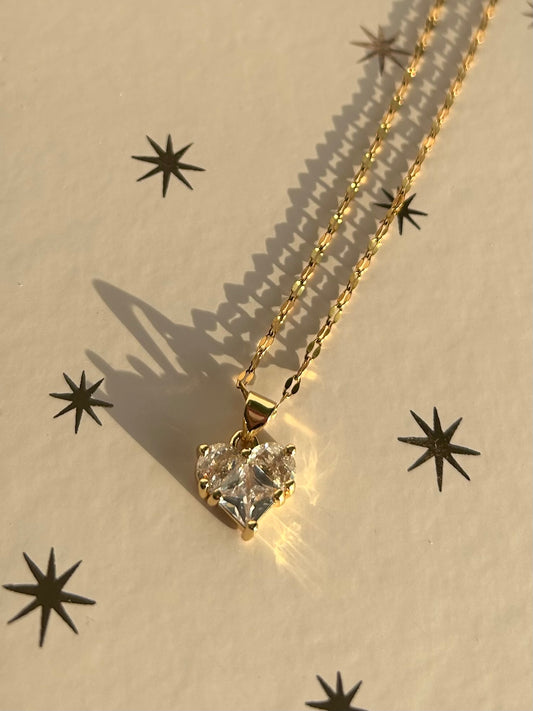 Crystal Pavé Heart Necklace