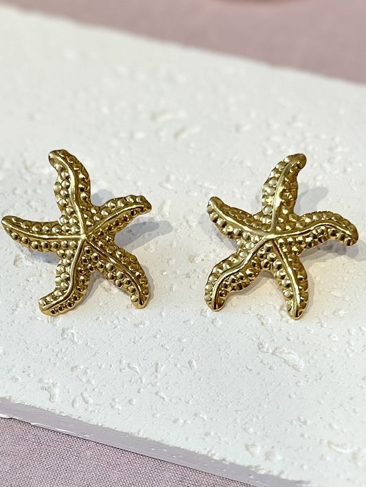 Jumbo Stainless Starfish Studs