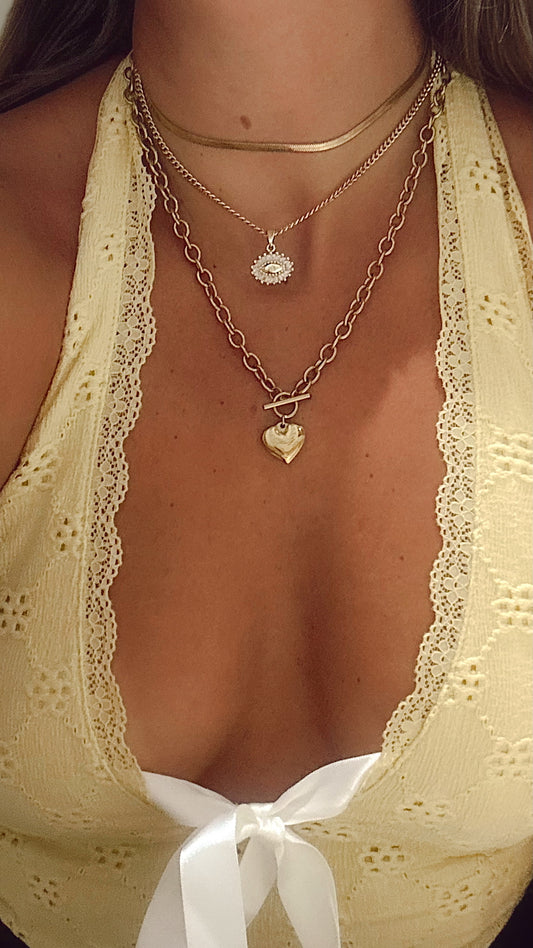Chunky Bubble Heart Necklace