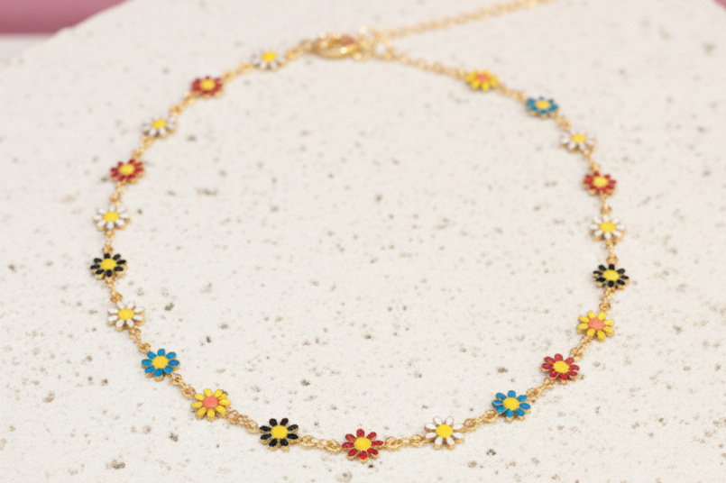 Rainbow Daisy Choker