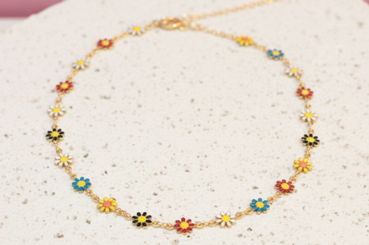 Rainbow Daisy Choker