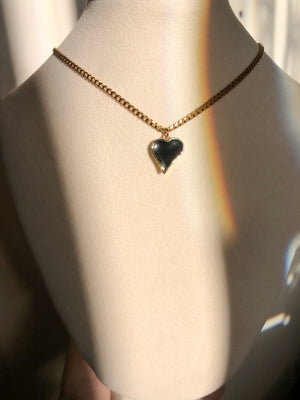 Black Abstract Heart Choker/Necklace