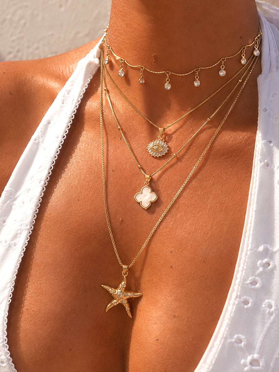 Elysian Zirconia Eye Necklace