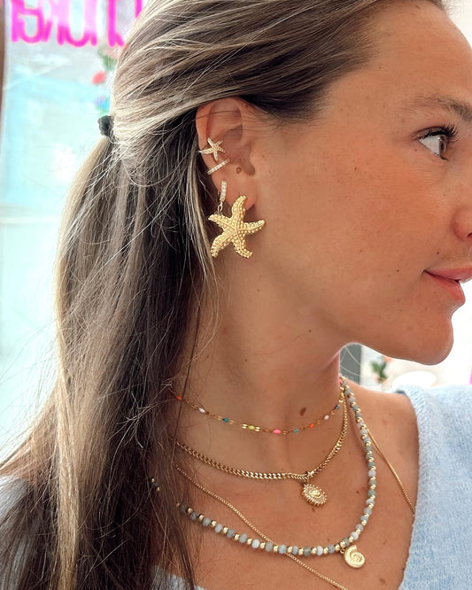 Jumbo Stainless Starfish Studs