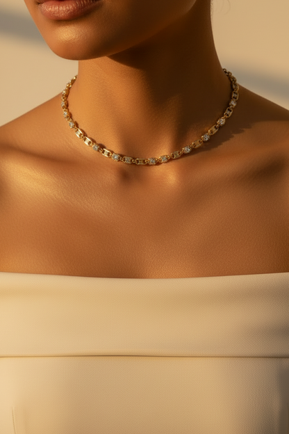 Classic Crystal Link Choker