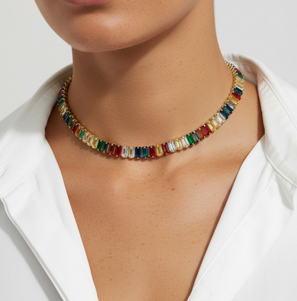 Multicolour Radiant Tennis Choker