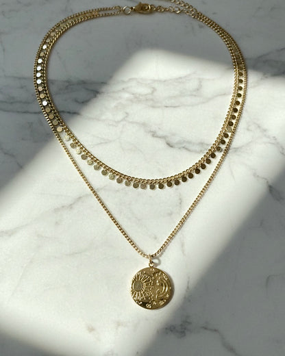 Soleil Disc Necklace/Choker