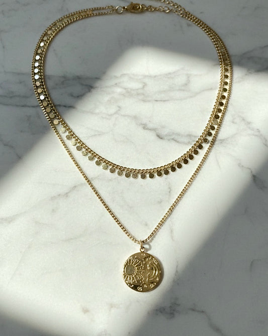 Soleil Disc Necklace/Choker