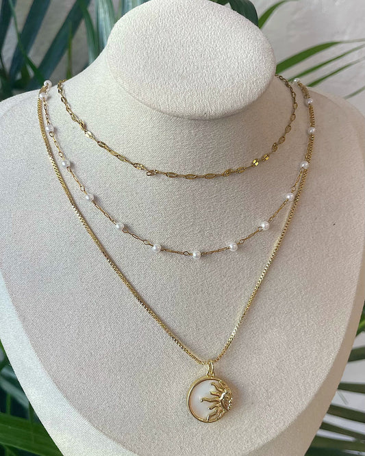 Pearl Sol Necklace Set