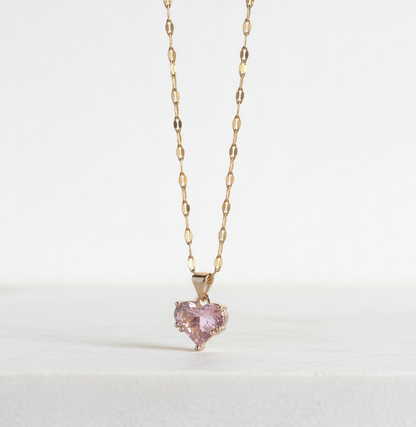 Crystal Pavé Heart Necklace