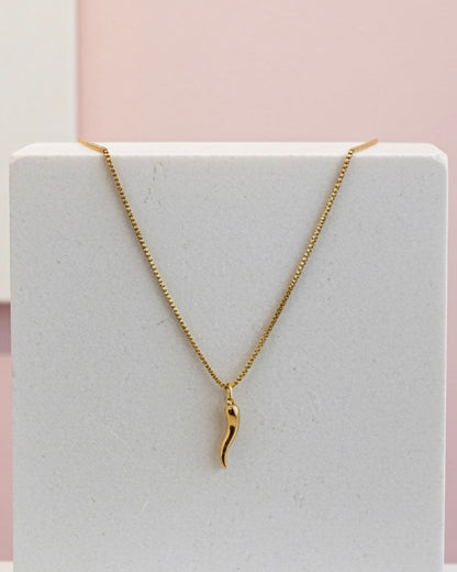 Dainty Lucky Cornicello Necklace