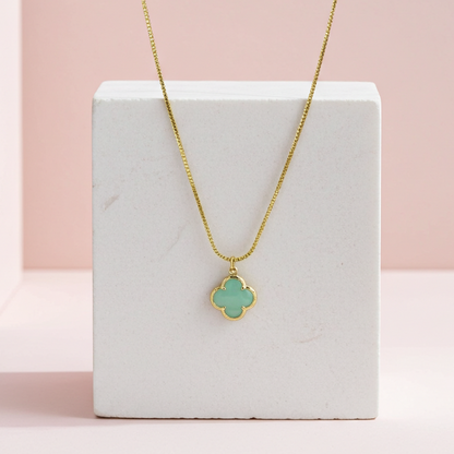 Green Aventurine Clover Necklace