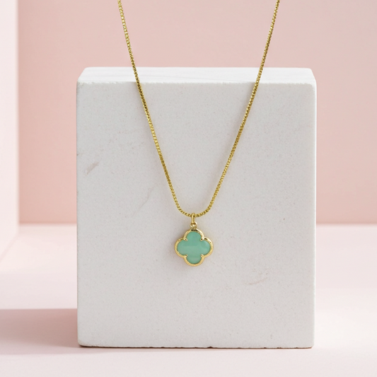 Green Aventurine Clover Necklace