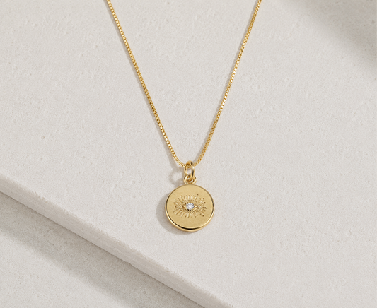 Golden Evil Eye Necklace