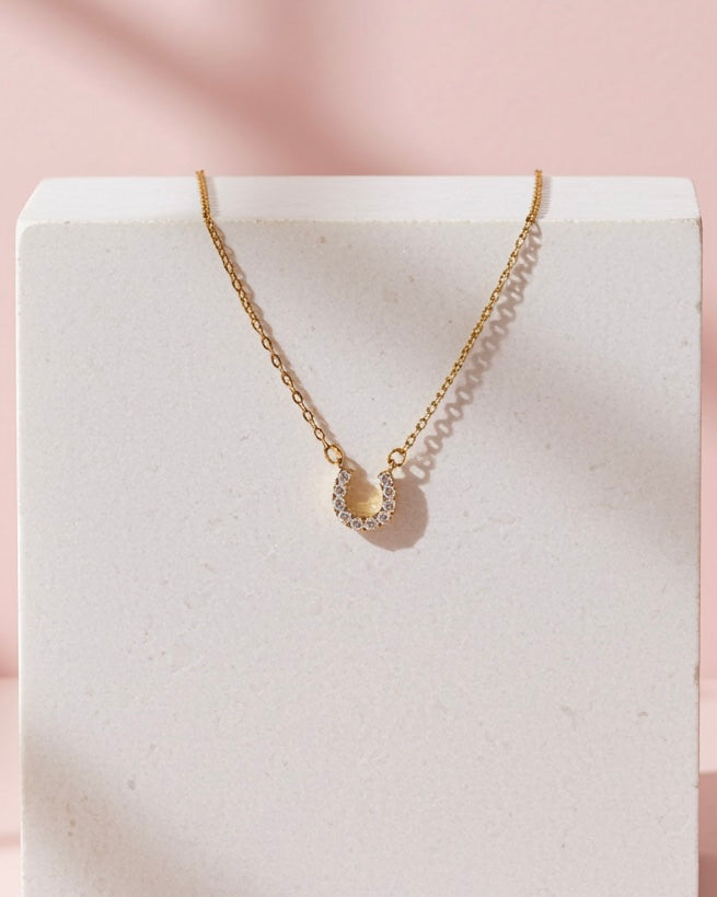 Lucky Radiance Horseshoe Necklace