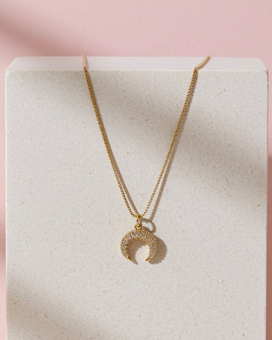 Moonlit Crescent Necklace