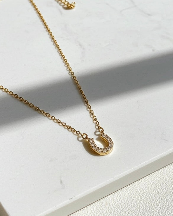 Lucky Radiance Horseshoe Necklace