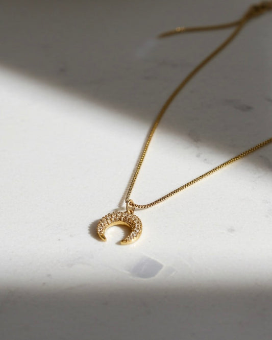 Moonlit Crescent Necklace
