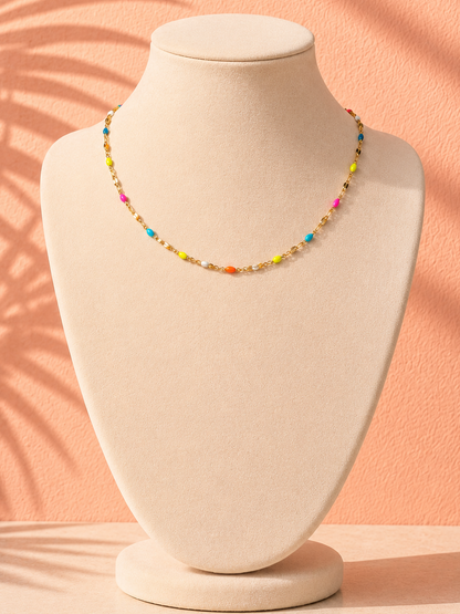Colourful Enamel Dapped Chain