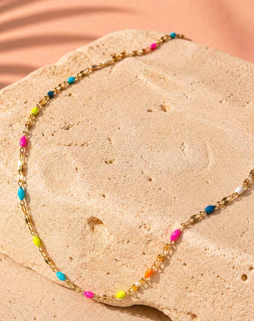 Colourful Enamel Dapped Chain