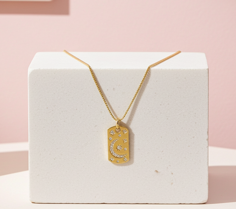 Cosmic Plaque Necklace