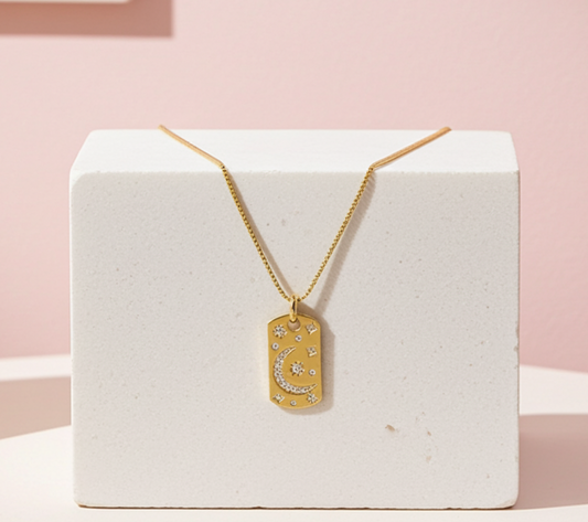 Cosmic Plaque Necklace