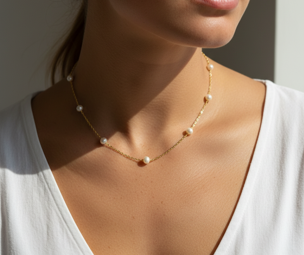 Floating Freshwater Pearl Necklace