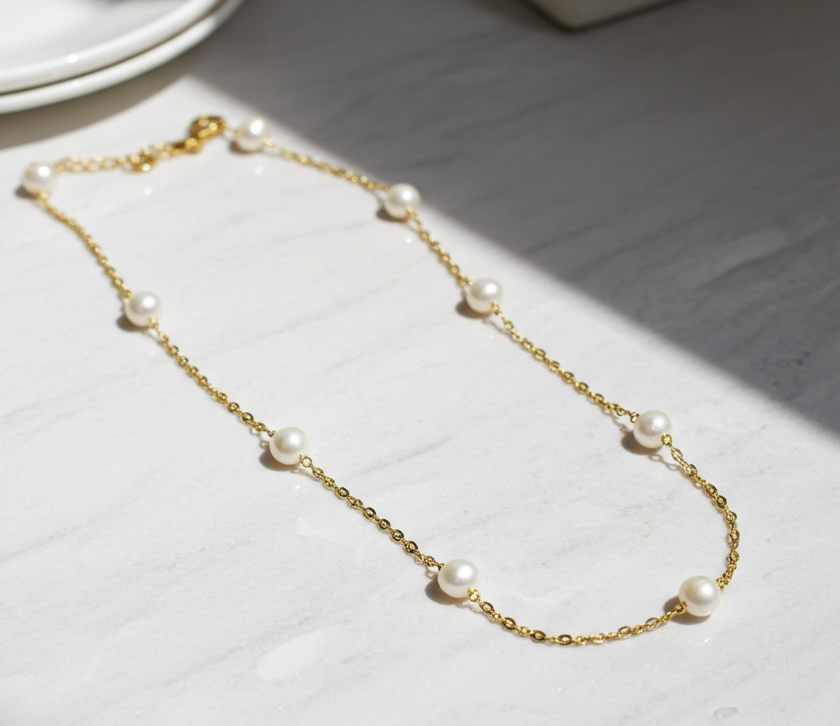 Floating Freshwater Pearl Necklace