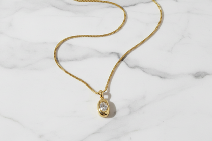 Golden Ember Zirconia Necklace