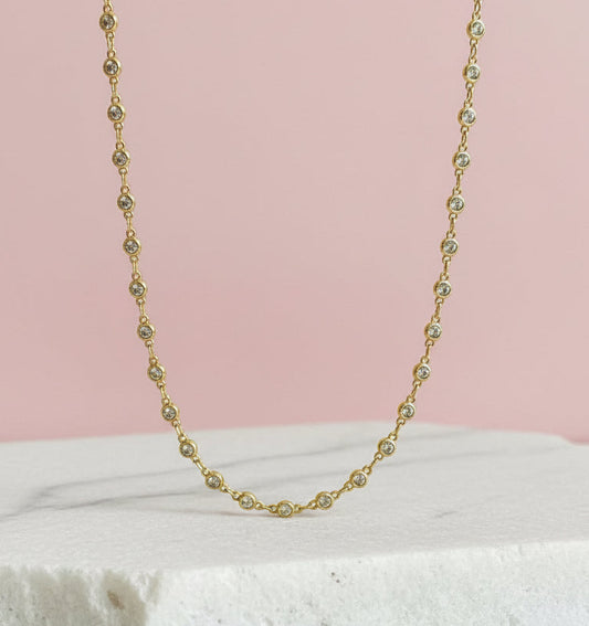 Zirconia Bezel Choker