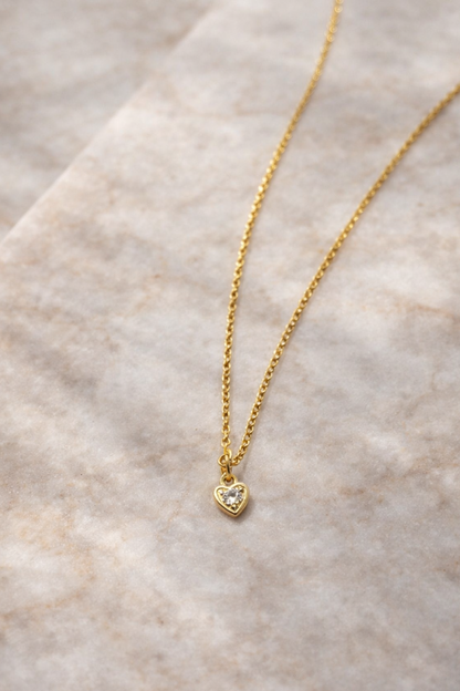 Mini Heart Quartz Necklace