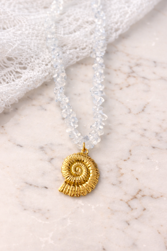 Quartz Shell Necklace