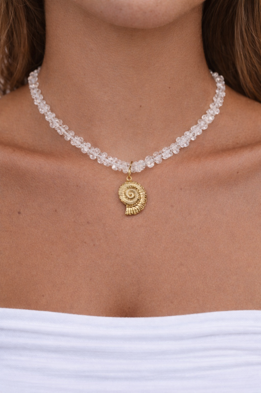 Quartz Shell Necklace