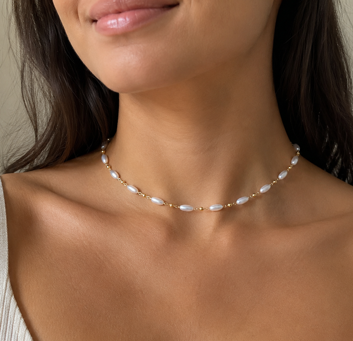 Satellite Pearl Choker