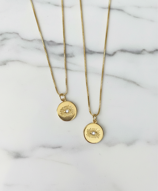 Golden Evil Eye Necklace