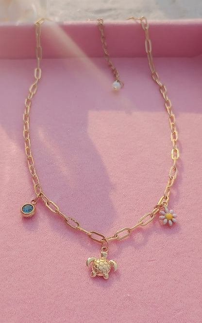 Sea Turtle Charm Choker