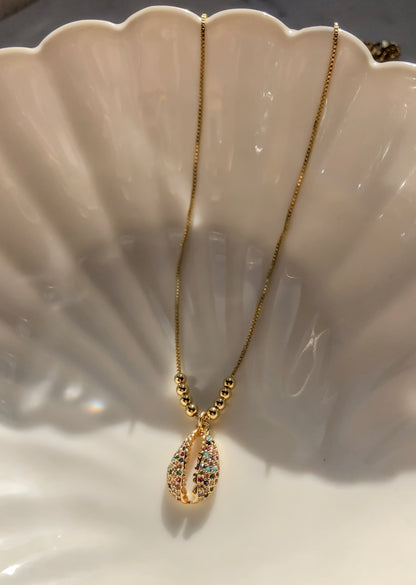 Rainbow Seashell Choker