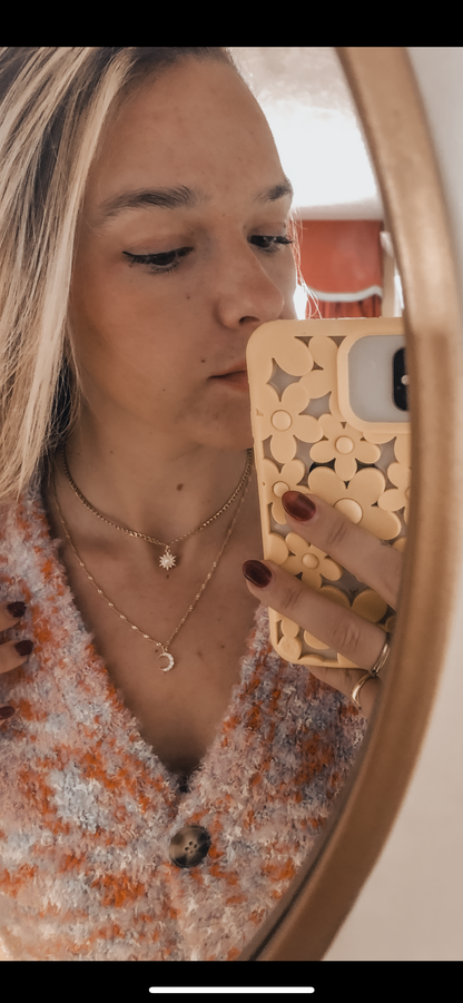 Twist Chain Crescent Moon Necklace