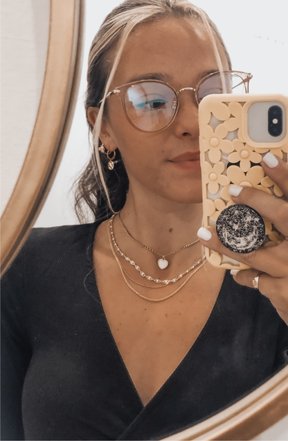Mother of Pearl Heart Choker