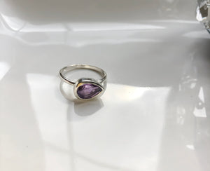 Tear Drop Crystal Ring