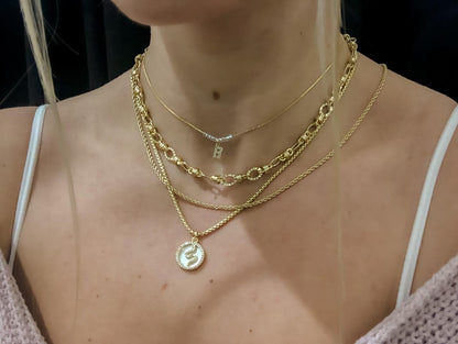Gold Dainty Initial Choker