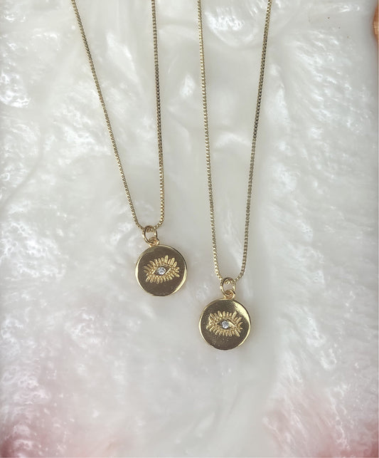 Golden Evil Eye Necklace