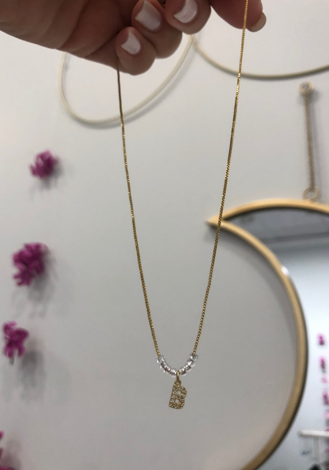 Gold Dainty Initial Choker