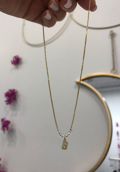 Gold Dainty Initial Choker